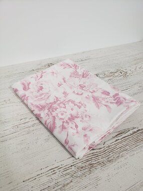 Cabbages & Roses   London  Pink White Floral Pillow Sham  King Size